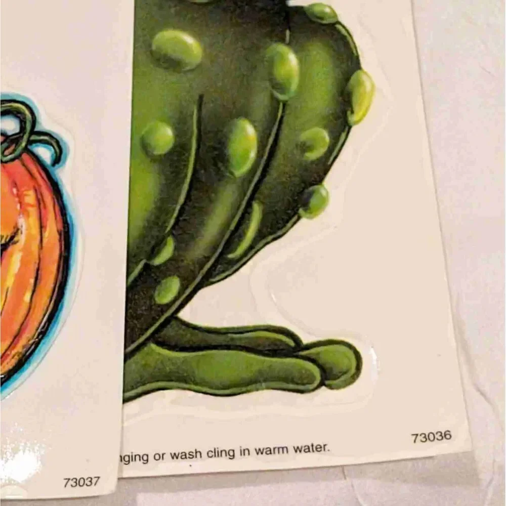 Vintage Halloween Ghost Pumpkin Window Clings Home School Activities Craft